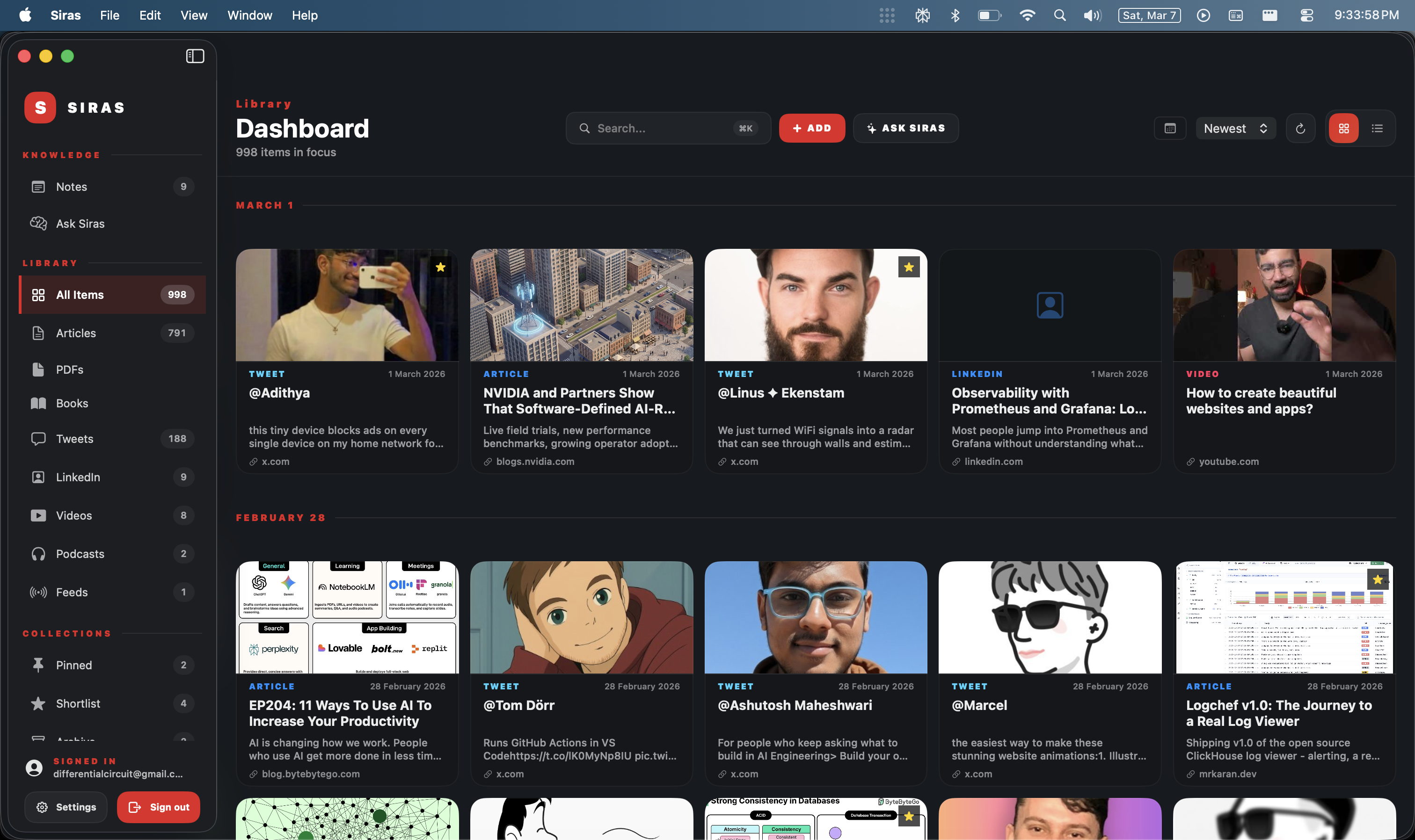 Siras desktop library